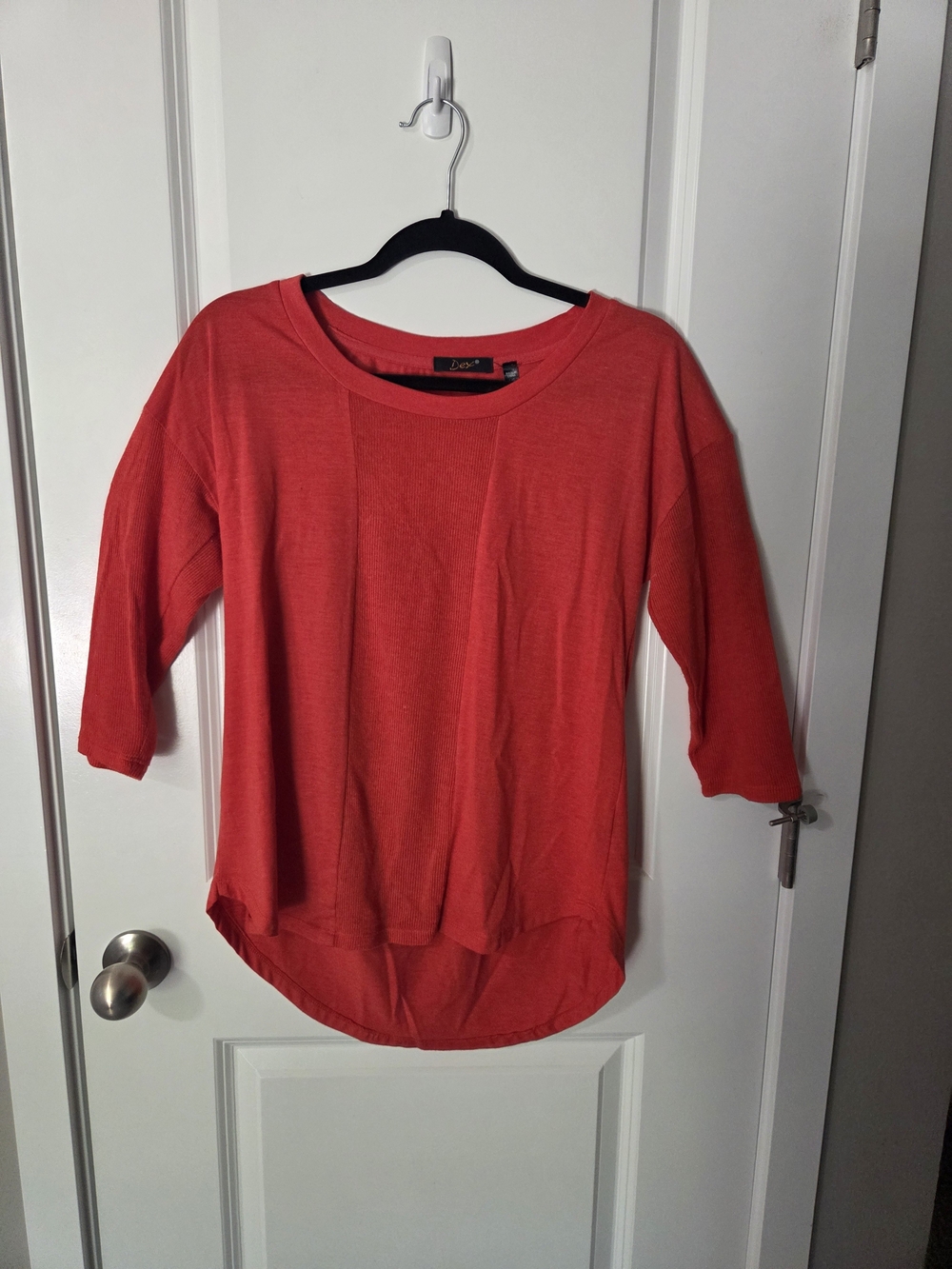 Dex Red Scoop Neck Pullover